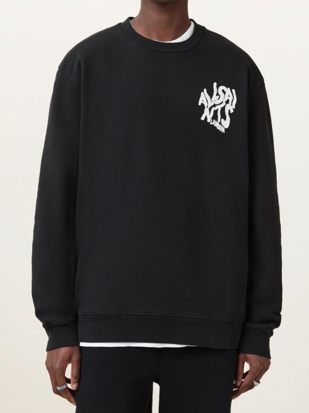 AllSaints Men's Orlando Crew neck Sweatshirt (MEDIUM)